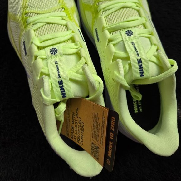 RARE Nike Air Zoom Structure 25 Volt/Grey/Wht Run Gym Sport Cross-Trainer DJ7884 - Picture 3 of 16